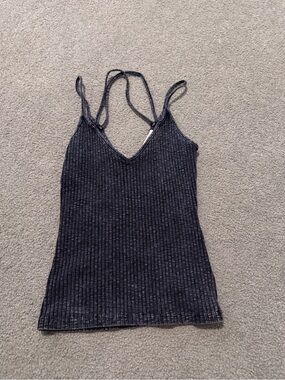 Project Social T Ribbed V-Neck Strappy Tank Top